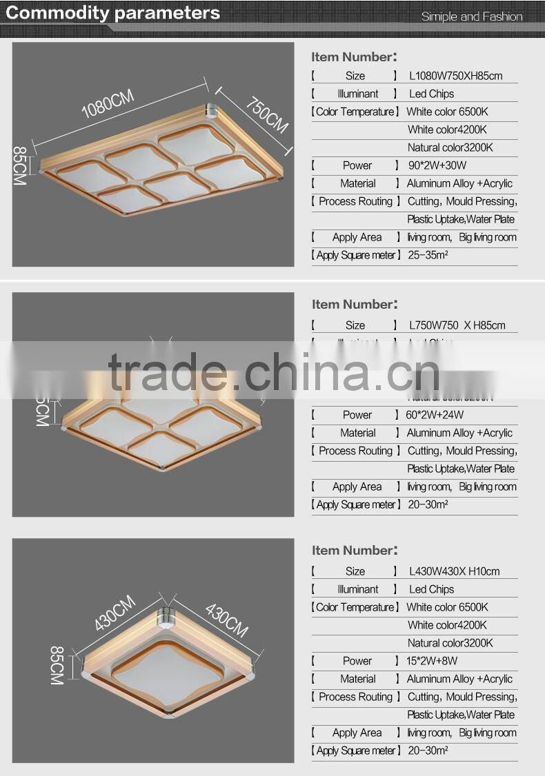 2016 New Design led kitchen ceiling lights 430X430mm 30WX2