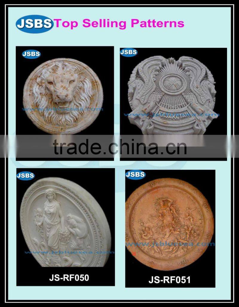 white marble flower carving relief