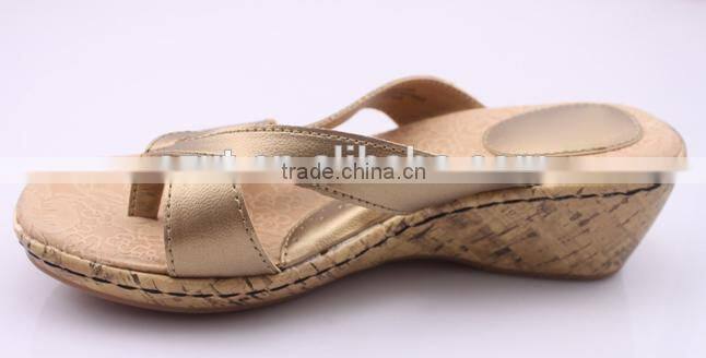 Wholesale 2014 Fashion Flip flop slipper shoes Lady Wedge Slipper