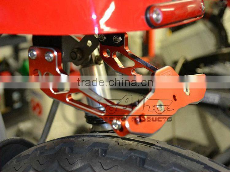 BJ-LPL-030-RD Universal CNC Billet Aluminum Motorcycle Tail Tidy License Plate Bracket