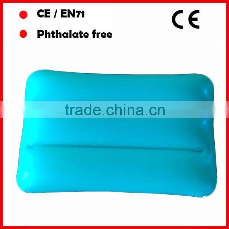 Blue PVC inflatable pillow air cushion for promotion