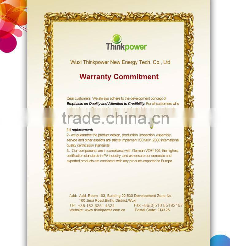 ThinkPower best price 3KW DC/AC single phrase on-grid pv inverter 50HZ/60HZ with great efficiency