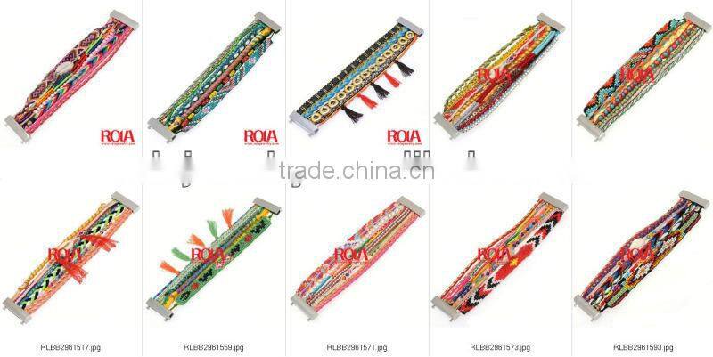 Promotion colorful cotton bracelet