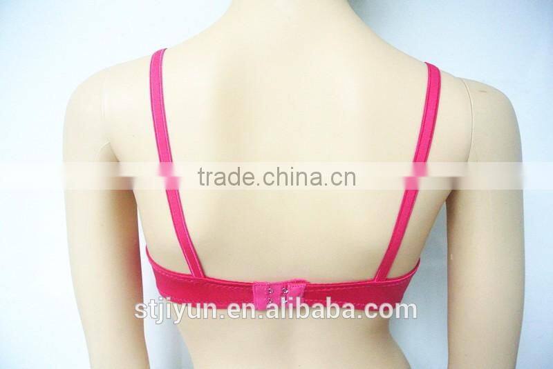 Cheap Rose Red Lace Sexy Girls Big Size Bra