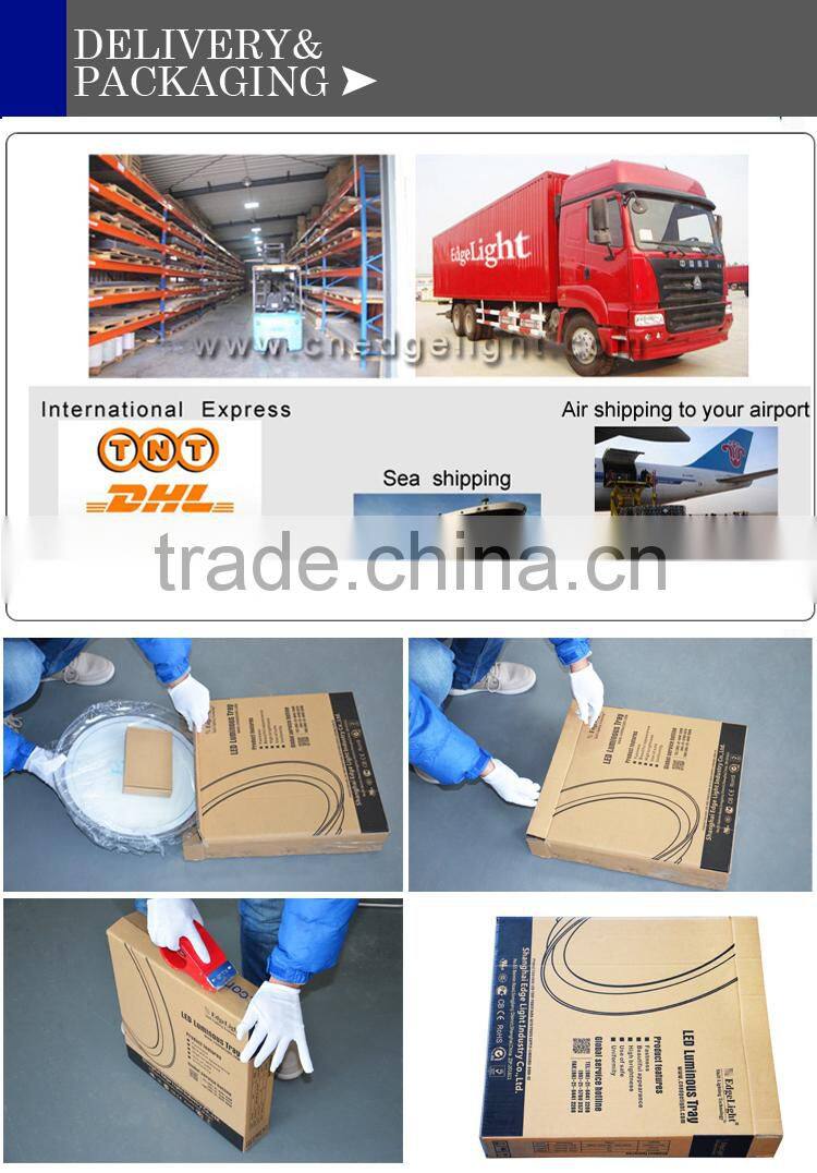 Edgelight acrylic trays decorative lighting fixture waterproof lighting fixture