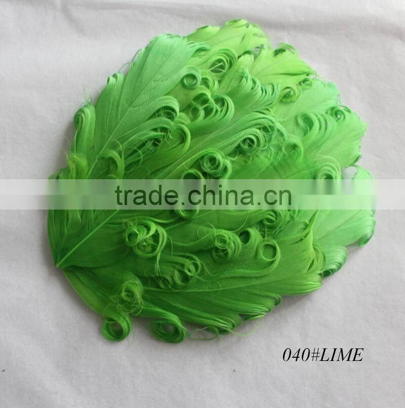 Fashion goose feather pad in lime