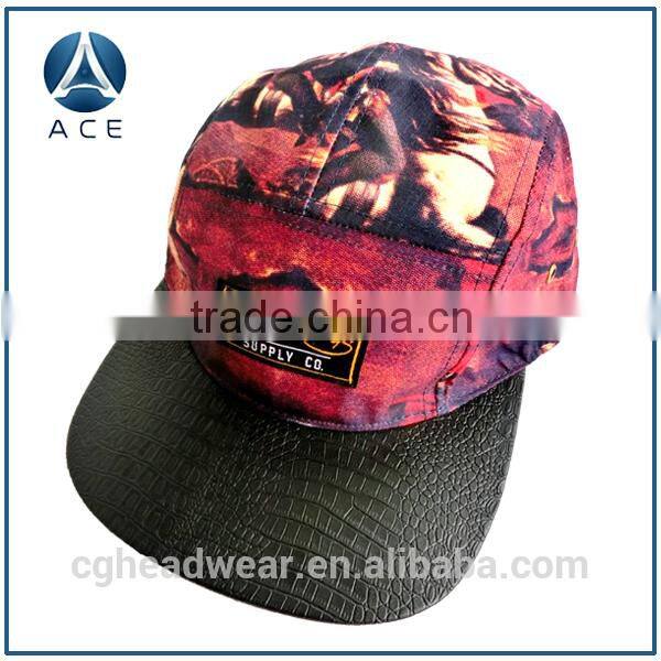 direct factory unisex fashion 5 panel hat/ snapback hat/ cotton head cap