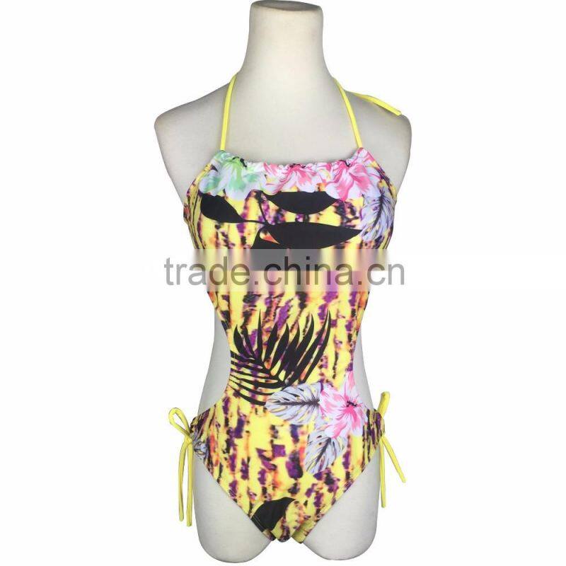 2016 hot swimwear bikini One Piece Swimsuit Bikini Girl Bikini Swimwear Sexy bikini Yellow Swimsuit Bikini Swimwear
