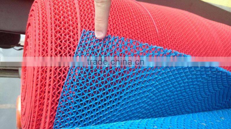pvc S mat with hole for waterproof china bath mats
