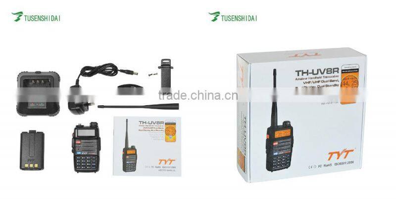New TYT TH-UV8R Walkie Talkie UHF VHF Dual Band 5W 256 CH DTMF 1750Hz Tone Portable Ham CB Two-Way Radio