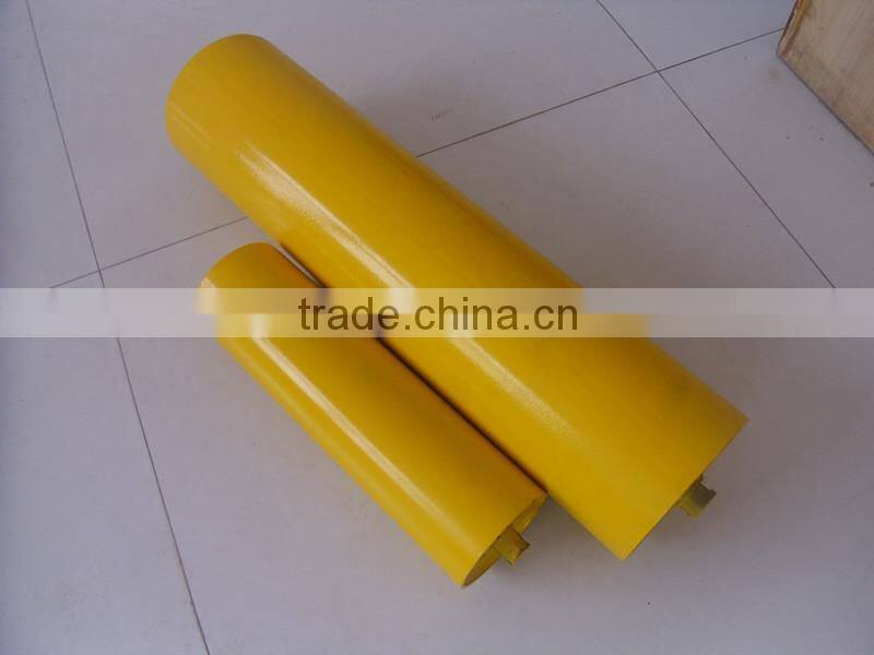 Steel Tube Q235 Troughing Type Carrying Idler Roller With Electrostatic Painting