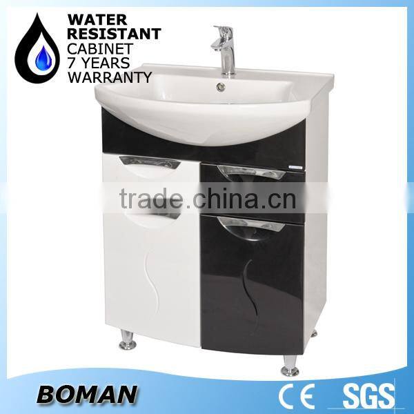 high gloss wall mounted bathroom mirror cabinet