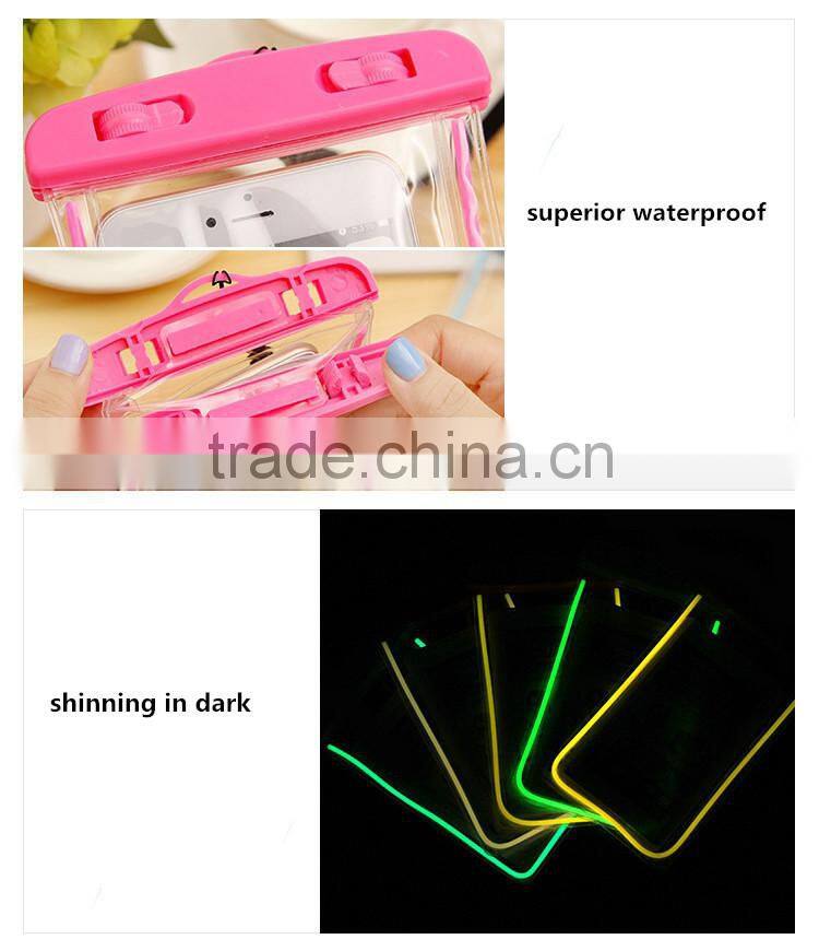 Night light PVC waterproof bag for phone
