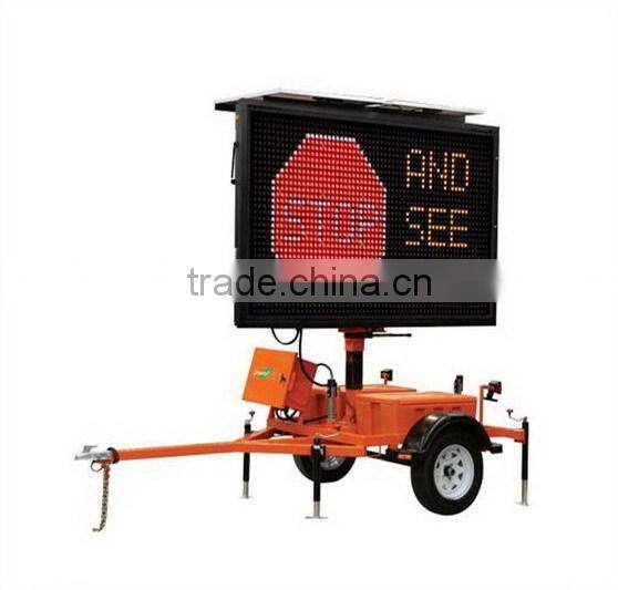 Solar Traffic VMS Sign Trailer/Solar LED Moving Message Sign Trailer
