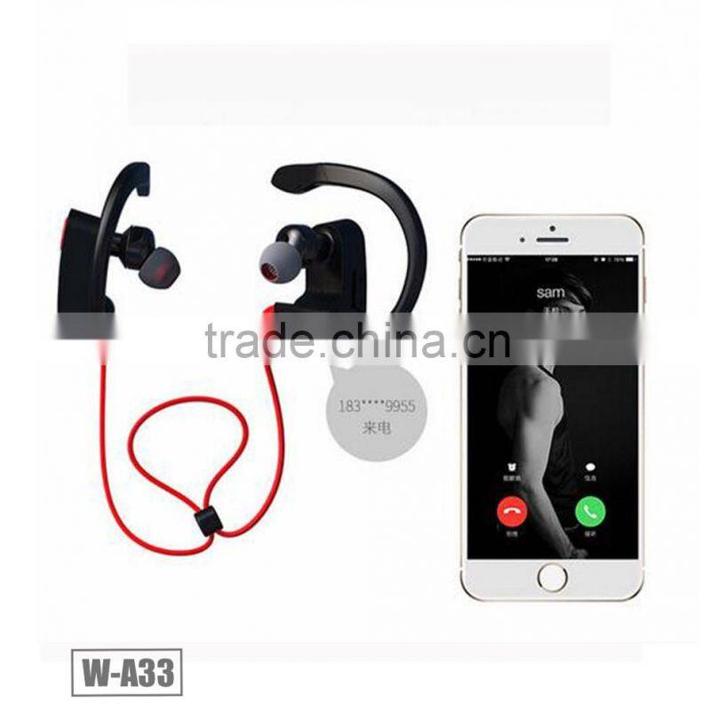Ear hook bluetooth headphone, unique neck strap design wireless waterproof bluetooth headphone