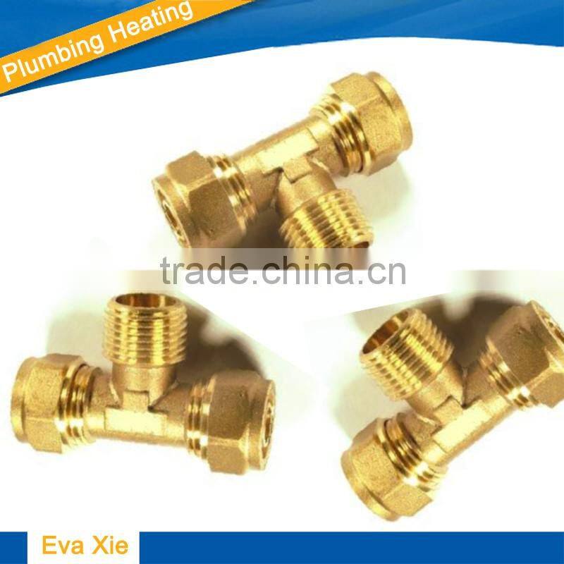 brass compression fittings Male Tee - SU340009