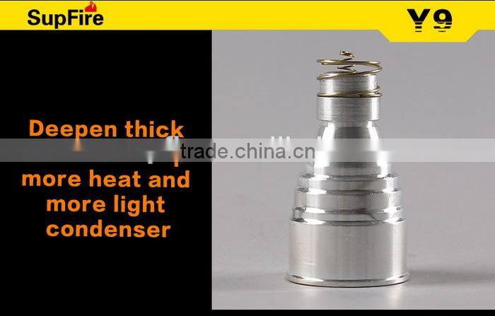 350lumen 3w Y9 CR Q5 long shot shockproof led torch flashlight with CE