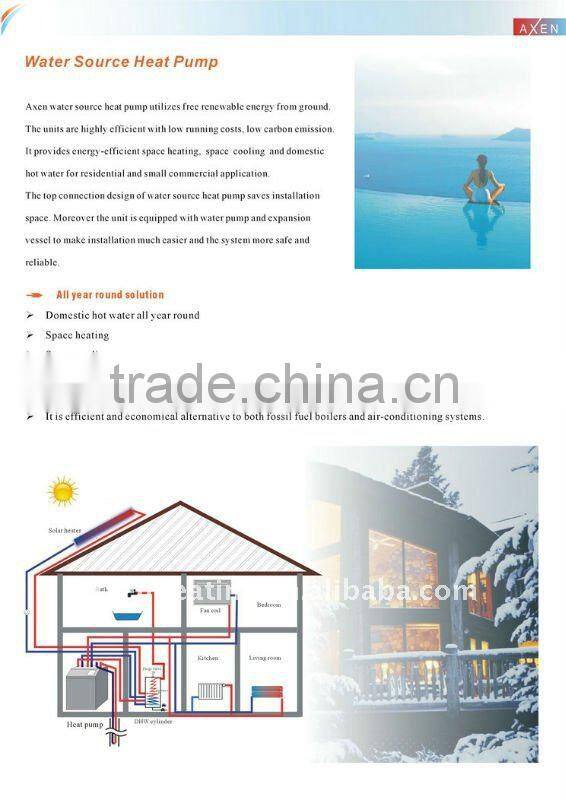 Ecological and Economical Water to water heat pump all year round solution