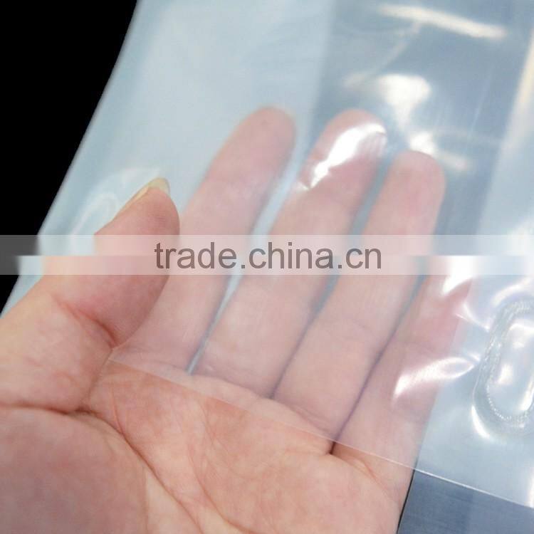 custom size clear plastic stand up pouch with side gusset accept custom printing