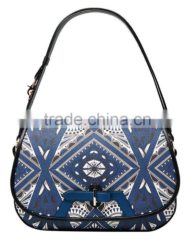 ladys printed messenger bag 2016 New style fashion pu lady shoulder bag