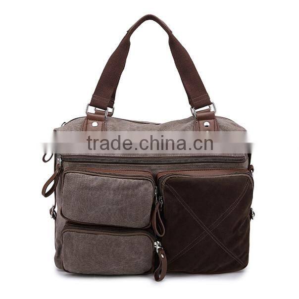 Factory price square pattern men outdoor sport luggage travel tote bag