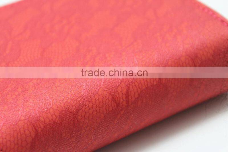 Guangzhou New Design PU Red Lace Lady Wallet