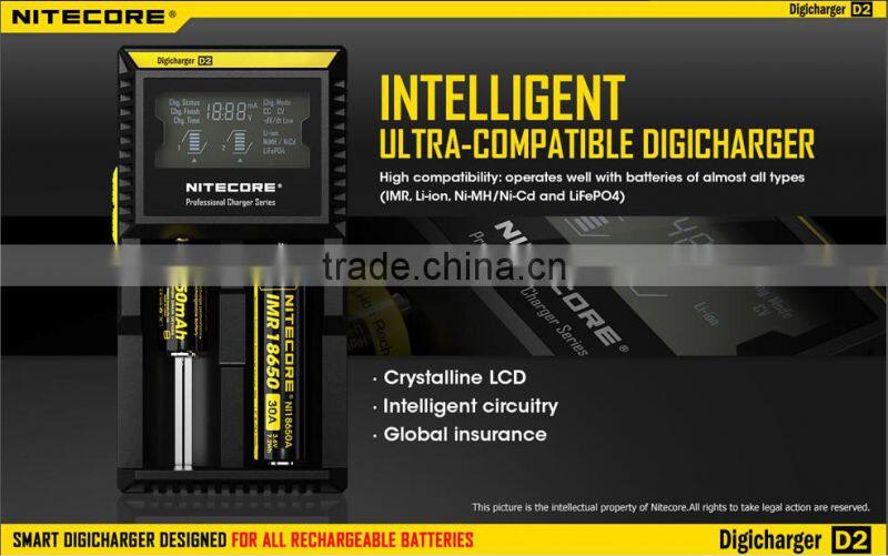 in stock Original Nitecore chargers D4/D2/I4/I2 18650 battery charger 12v 220v inverter with battery charger