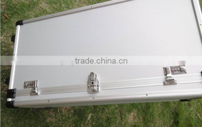 24 Trays Large Aluminum Rolling Jewelry Carrying Case