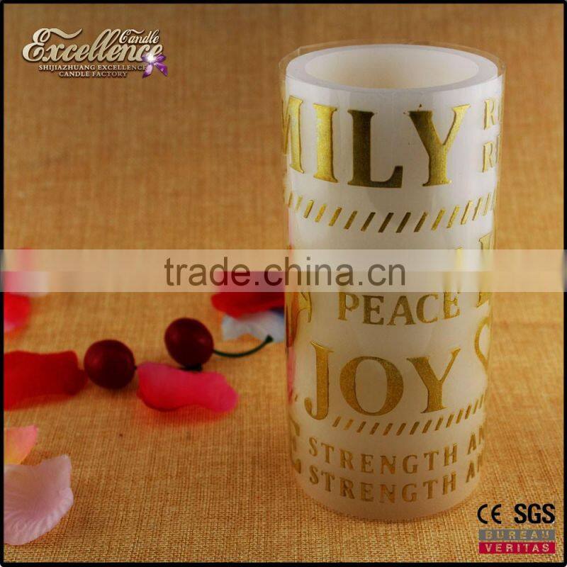wholesale LED candle bulbs flameless candles with timer and letter printing
