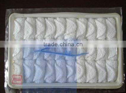 100% Cotton high quality white hot towel / airline towel