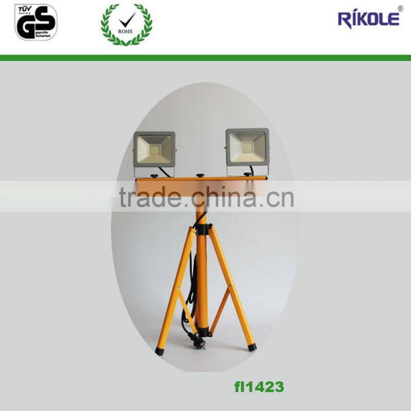 10W twin head outdoor led flood light with adjustable tripod
