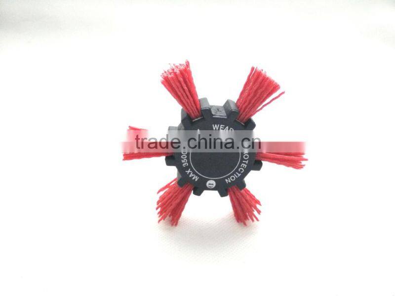 nylon wire flapper brushes with 6 rows, diameter 100mm or 4"