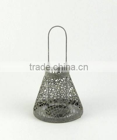 DIA15CM hanging metal wire-lamped candle holder