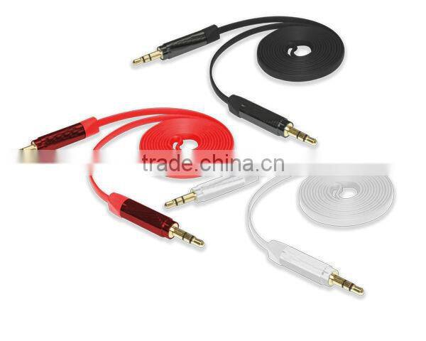 3.5mm Male To 3.5mm Male Flat Noodle Audio Extension Aux Cable