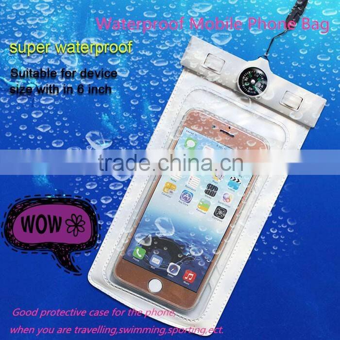 High quality eco-friendly 100% seal PVC waterproof mobile phone bag