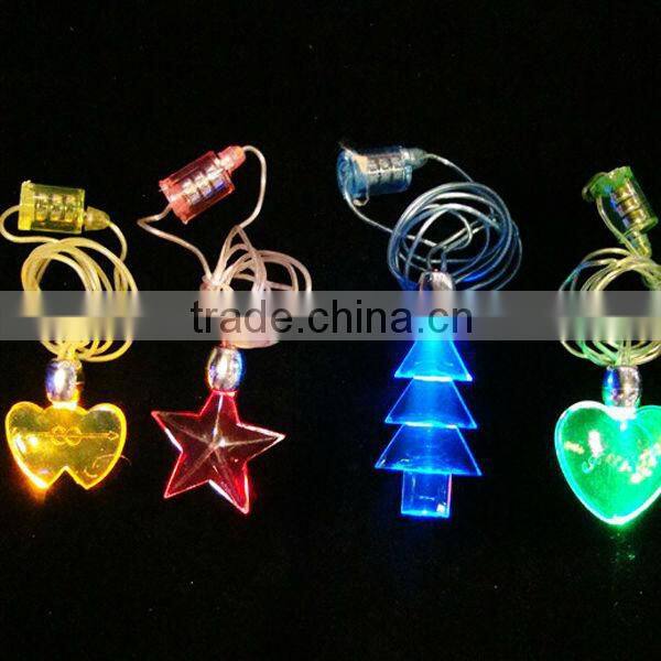 Novelty hot led necklace light