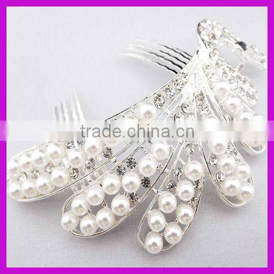Fashion accessory rhinestone crystal hair comb for young beauty women manufacturers BY 1865