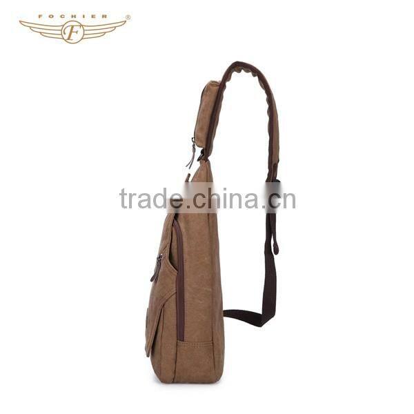 Custom Single Strap Men Canvas Sling Bags Wholesale
