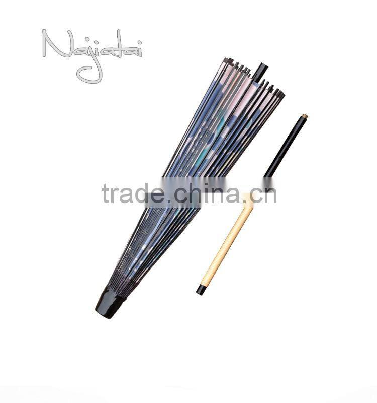 Peacock White Background Hand Painted Handmade Japanese Paper Umbrella