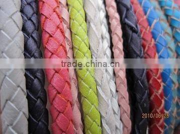 Wholesale sheepskin round knitted leather cord