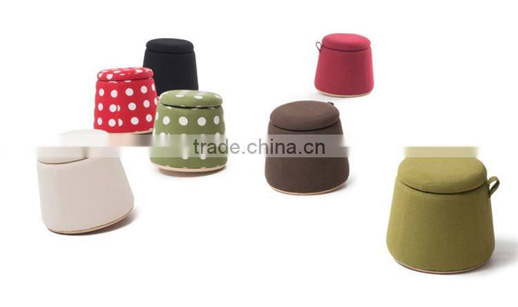 Hot sale Creative fabric round change shoe stool Y404