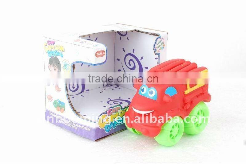 Promotional Gift Kids Rubber Cartoon Car Toys