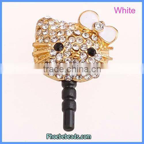 Wholesale 3.5mm Earphone Jack Dust Plug Cell Phone Headphone Dustproof Ear Cap Hello Kitty For Iphone Ipad MDP-M06D