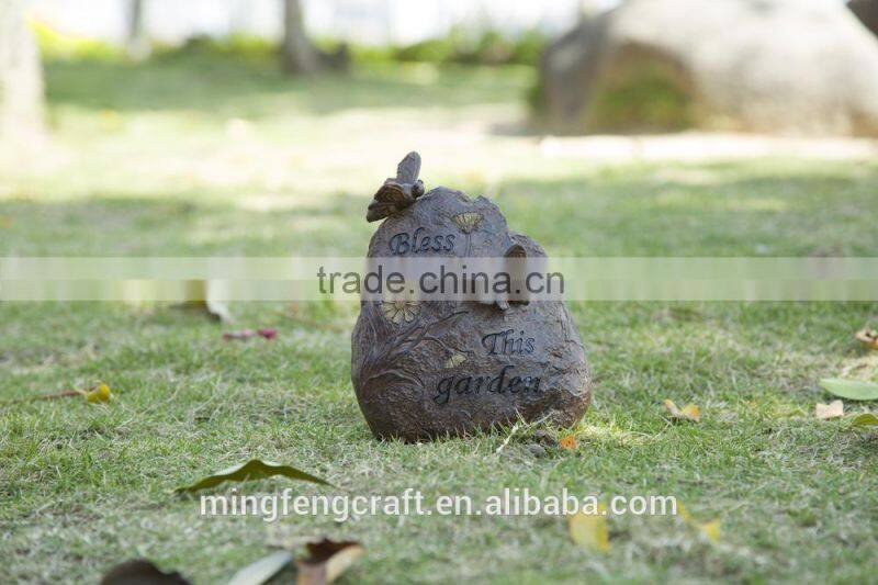 Polyresin Handmade Welcome Bless Garden plaque