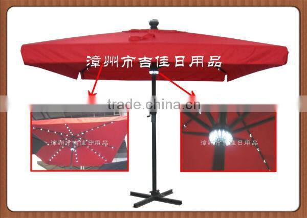 with LED lights large solar panel umbrella