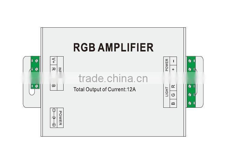 12VDC plastic shell waterproof high power RGB Amplifer for led strip light