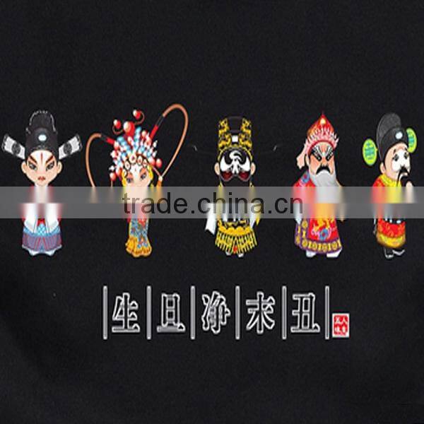 New Design Chinese Peking Opera Style O-neck Loose China Import T Shirts (lyt010028)