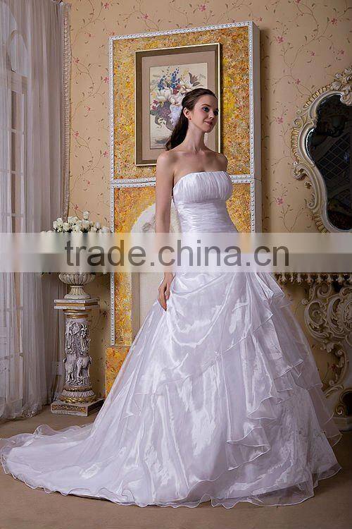 Ball Gown design Stomacher Design court train wedding dress XYY-100