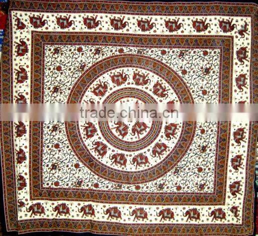 Om Design Cotton Bed cover