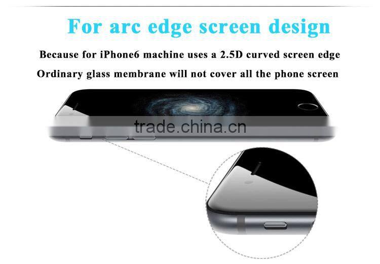 Mobile phone use silk printing colorful tempered glass screen protector for iphone 6 plus